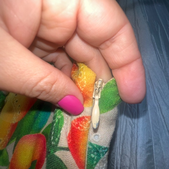 FARM RIO Orange Sands Linen Blend Ruffle Midi Dress - Picture 7 of 7